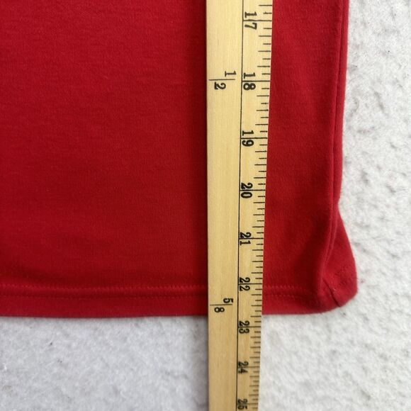 Crystal Kobe Christmas Shirt Womens Small S Red White Snowflake Long Sleeve - Picture 8 of 12